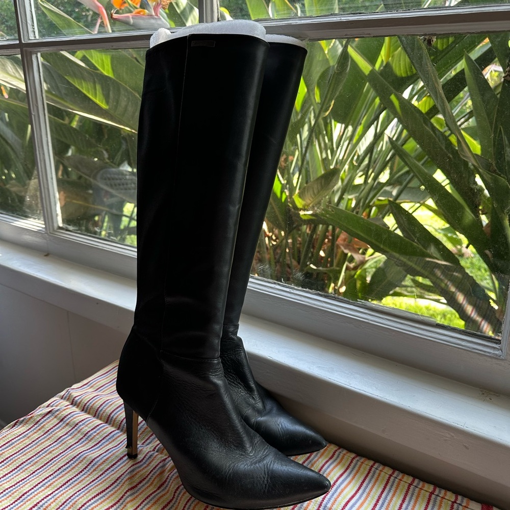 Calvin Klein black stiletto boots